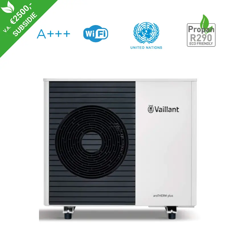 Vaillant aroTHERM propaan R290 lucht-water warmtepomp 230V